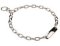 Chrome-plated Choke Chain Collar Fur Saver - Width 1/9 inch (3 mm)