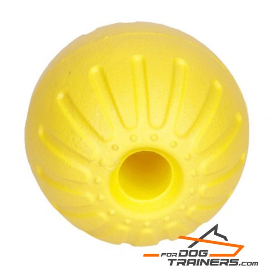"Yellow Joyfulness" Dog Teeth Resistant Hard Ball