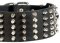 "Impressive Width" Studded and Spiked Dog Control Collar - 3 inch
