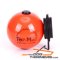 Orange Ball with Magnet Inside and Set of External Magnets - 6.8 cm in Diameter
