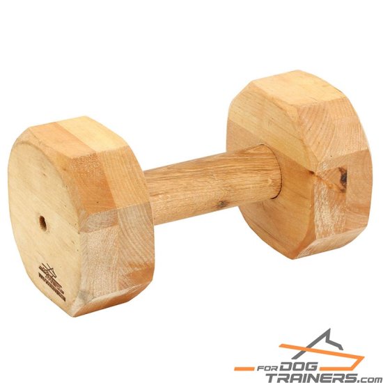 'Keep Fit' Wooden Schutzhund Dog Dumbbell - 1000g