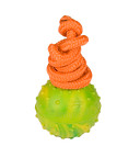 2 1/3 inch (6 cm) Training Solid Rubber Dog Ball on String - Medium