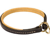 Strong dog collar Soft leather choke collar