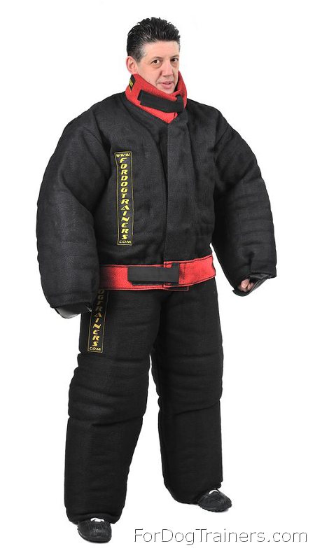 Check how Protected looks the Decoy from Dog`s Biting in the Suit Reliable Protection Bite Equipment for Training