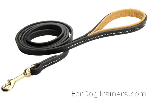 High Grade Fashion Leather Dog Leash with Padded Handle High Grade Fashion Leather Dog Leash with Padded Handle
